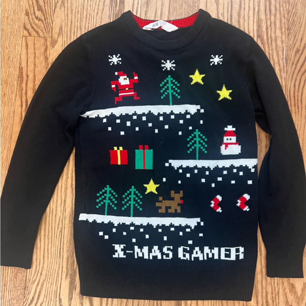 Size 8-10 H&M boys ugly sweater